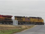 UP 6613  heading East out of Villa Grove crossing N Cnty RD 1450 E